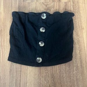 this is a cute tube top with buttons on it.